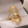 Stainless Steel Crown Ring Electroplating Niche Design Allmatch Opening Adjustable Couple Ring