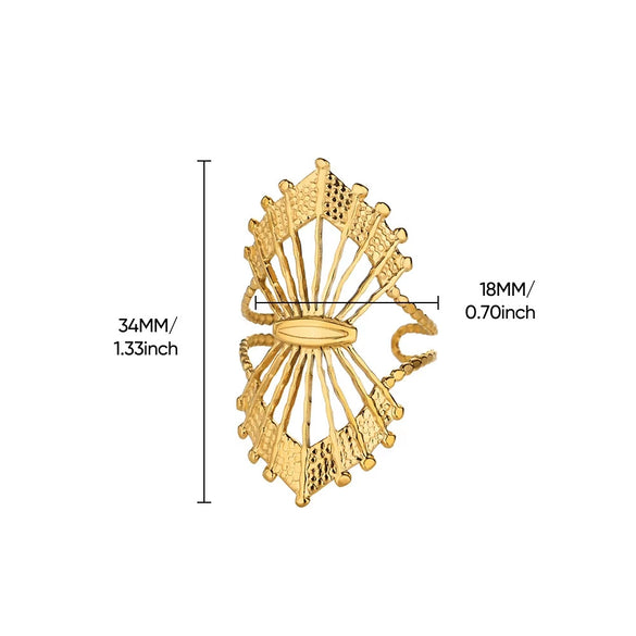 Stainless Steel Crown Ring Electroplating Niche Design Allmatch Opening Adjustable Couple Ring
