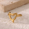 Stainless Steel Crown Ring Electroplating Niche Design Allmatch Opening Adjustable Couple Ring