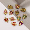 Stainless Steel Crystal Butterfly Pendant Necklace Electroplated Jewelry Accessories