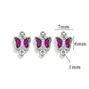 Stainless Steel Crystal Butterfly Pendant Necklace Electroplated Jewelry Accessories