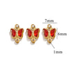 Stainless Steel Crystal Butterfly Pendant Necklace Electroplated Jewelry Accessories