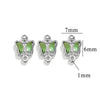 Stainless Steel Crystal Butterfly Pendant Necklace Electroplated Jewelry Accessories