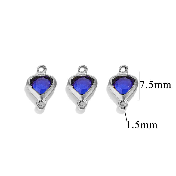 Stainless Steel Crystal Water Drop Pendant Necklace Electroplated Jewelry Accessories Wholesale