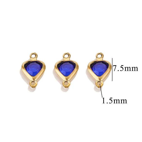 Stainless Steel Crystal Water Drop Pendant Necklace Electroplated Jewelry Accessories Wholesale