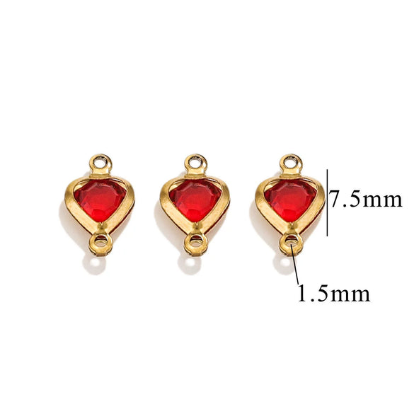 Stainless Steel Crystal Water Drop Pendant Necklace Electroplated Jewelry Accessories Wholesale