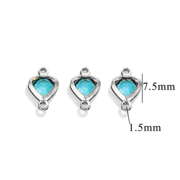 Stainless Steel Crystal Water Drop Pendant Necklace Electroplated Jewelry Accessories Wholesale