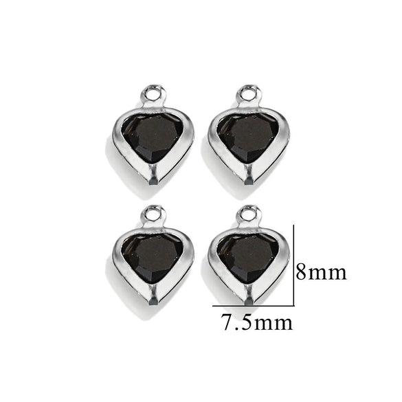 Stainless Steel Crystal Water Drop Pendant Necklace Electroplated Jewelry Accessories Wholesale