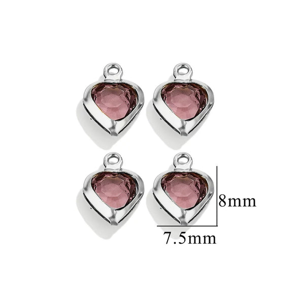 Stainless Steel Crystal Water Drop Pendant Necklace Electroplated Jewelry Accessories Wholesale