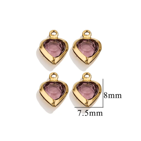 Stainless Steel Crystal Water Drop Pendant Necklace Electroplated Jewelry Accessories Wholesale