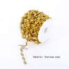 Stainless Steel Crystal Waterproof Chain Jewelry Accessories Bracelet Necklace Furnace Plated With 18K Gold Electroplated