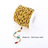 Stainless Steel Crystal Waterproof Chain Jewelry Accessories Bracelet Necklace Furnace Plated With 18K Gold Electroplated