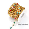 Stainless Steel Crystal Waterproof Chain Jewelry Accessories Bracelet Necklace Furnace Plated With 18K Gold Electroplated