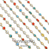 Stainless Steel Crystal Waterproof Chain Jewelry Accessories Bracelet Necklace Furnace Plated With 18K Gold Electroplated