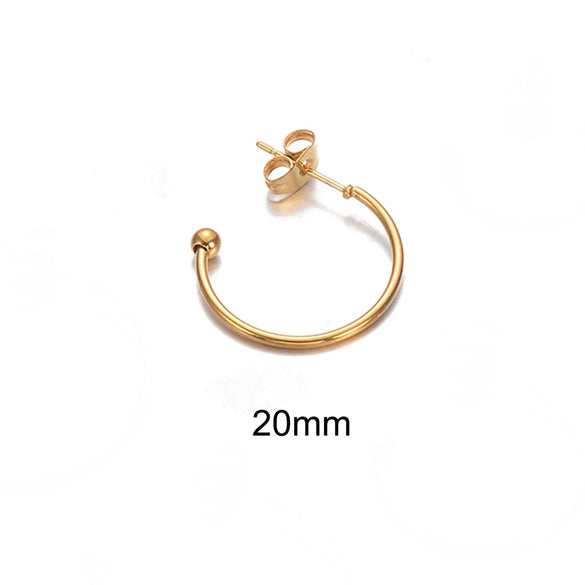 Stainless Steel Cshaped Electroplated Diy Handmade Earrings Jewelry Materials
