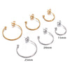 Stainless Steel Cshaped Electroplated Diy Handmade Earrings Jewelry Materials