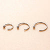 Stainless Steel Cshaped Geometric Nose Ring Jewelry With Electroplating