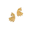 Stainless Steel Cshaped Geometric Wave Retro Fashion Women's Electroplated Earrings