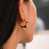 Stainless Steel Cshaped Irregular Hook Geometric Electroplated Women's Earrings
