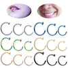 Stainless Steel Cshaped Nose Ring And Lip Ring Multicolor Electroplating