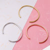 Stainless Steel Cshaped Open Simple Bracelet Jewelry Accessories Electroplated 18K Furnace Gold