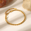 Stainless Steel Cuban Chain Bracelet And Necklace Set With Serpentine Pattern Vacuum Real Gold Electroplated In Pvd Furnace For Unisex
