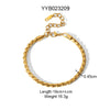 Stainless Steel Cuban Chain Bracelet And Necklace Set With Serpentine Pattern Vacuum Real Gold Electroplated In Pvd Furnace For Unisex