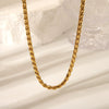 Stainless Steel Cuban Chain Bracelet And Necklace Set With Serpentine Pattern Vacuum Real Gold Electroplated In Pvd Furnace For Unisex