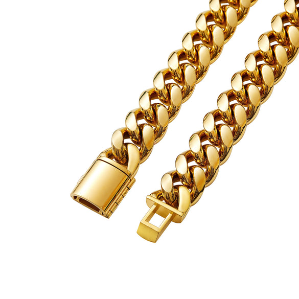 Stainless Steel Cuban Chain Minimalist Geometric Men's Necklace