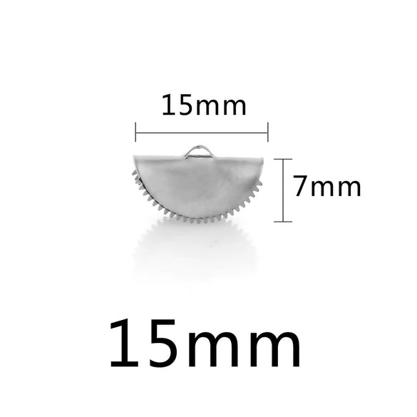 Stainless Steel Curly Bead Pointed Horse Buckle Jewelry Connector Accessories Electroplated