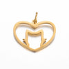 Stainless Steel Cut Out Fourleaf Clover Heart Round Pendant Diy Accessories Electroplating