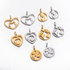 Stainless Steel Cut Out Fourleaf Clover Heart Round Pendant Diy Accessories Electroplating