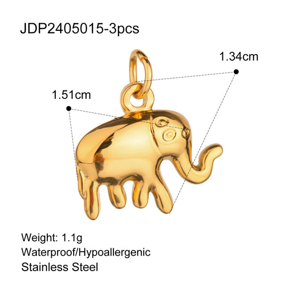 Stainless Steel Cute Oil Dropping Animal Style Pendant Necklace Accessories For Women With Electroplating