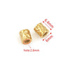 Stainless Steel Cylindrical Fish Pattern Beads Jewelry Diy Accessories With 18K Electroplating