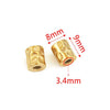 Stainless Steel Cylindrical Fish Pattern Beads Jewelry Diy Accessories With 18K Electroplating
