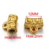 Stainless Steel Cylindrical String Spacer Beads And Hanging Tube Pendant Electroplated For Diy Necklace