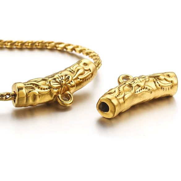 Stainless Steel Cylindrical String Spacer Beads And Hanging Tube Pendant Electroplated For Diy Necklace