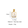 Stainless Steel 3D Real Shell Letter Necklace Titanium Steel Pendant Jewelry Electroplated