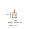 Stainless Steel 3D Real Shell Letter Necklace Titanium Steel Pendant Jewelry Electroplated