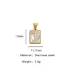 Stainless Steel 3D Real Shell Letter Necklace Titanium Steel Pendant Jewelry Electroplated