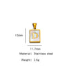 Stainless Steel 3D Real Shell Letter Necklace Titanium Steel Pendant Jewelry Electroplated