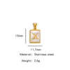 Stainless Steel 3D Real Shell Letter Necklace Titanium Steel Pendant Jewelry Electroplated