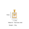 Stainless Steel 3D Real Shell Letter Necklace Titanium Steel Pendant Jewelry Electroplated