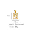 Stainless Steel 3D Real Shell Letter Necklace Titanium Steel Pendant Jewelry Electroplated