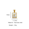Stainless Steel 3D Real Shell Letter Necklace Titanium Steel Pendant Jewelry Electroplated