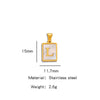 Stainless Steel 3D Real Shell Letter Necklace Titanium Steel Pendant Jewelry Electroplated