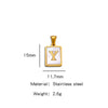 Stainless Steel 3D Real Shell Letter Necklace Titanium Steel Pendant Jewelry Electroplated