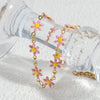 Stainless Steel Daisy Bracelet With Electroplating Process