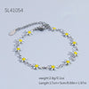 Stainless Steel Daisy Bracelet With Electroplating Process