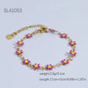 Stainless Steel Daisy Bracelet With Electroplating Process